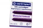 Баллончики для перьевой ручки "Centropen" фиолетовые оптом