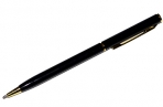 Ручка шариковая автоматическая бизнес-класса BRAUBERG Slim Black, корп. черный,, узел 1мм, лин. 0, 7мм, синяя, оптом