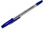 Ручка шариковая ОФИСМАГ Line, СИНЯЯ, корпус прозрачный, узел 1мм, линия письма 0.5 мм, 141878 оптом
