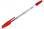 Ручка шариковая BRAUBERG X-333, КРАСНАЯ, корпус прозрачный, узел 0, 7мм, линия 0, 35мм, 142407 оптом