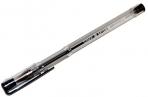 Ручка гелевая STAFF, ЧЕРНАЯ, корпус прозрачный, хром. детали, узел 0.5 мм, линия 0, 35 мм, GP108 оптом
