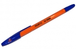 Ручка шариковая масляная STAFF "X-100", СИНЯЯ, корпус оранжевый, узел 1 мм, линия письма 0, 7 мм, 143204, OBP338 оптом