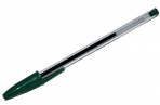 Ручка шариковая STAFF Basic BP-01, письмо 750 метров, ЗЕЛЕНАЯ, длина корпуса 14 см, 1 мм, 143739 оптом