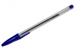 Ручка шариковая STAFF Basic Budget BP-02, письмо 500 м, СИНЯЯ, длина корпуса 13, 5см, 0.5 мм, 143758 оптом
