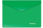 Папка-конверт на кнопке A5+, 180мкм, зеленая Berlingo, оптом