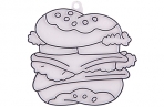 Трафарет-раскраска витражный малый "Гамбургер" оптом
