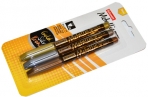 Набор маркеров для декорирования Luxor "Metallic" 3цв., металлик, пулевидные, 1-2мм, блистер оптом