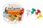 Кнопки силовые большие цветные 15 штук в пластиковой коробке CALLIGRATA 2422540 оптом