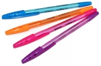 Ручка шариковая синяя, 0, 7мм, Berlingo "Tribase Neon", корпус ассорти оптом