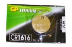 Батарейка GP Lithium, CR1616, литиевая, 1 шт, в блистере (отрывной блок), CR1616-7C5 оптом