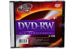 Диск DVD-RW, VS, 4, 7 Gb, 4 x Slim Case, 1 штука, VSDVDRWSL01 оптом