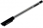 Ручка шариковая 0, 7 мм, стержень черный, корпус прозрачный с черным колпачком оптом