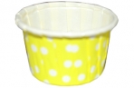 Форма для выпечки "Маффин", желтый в белый горох, 3, 8 х 3 см  7450232 оптом