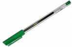 Ручка шариковая СТАММ "РШ 800" зеленая, 0, 7мм, прозрачный корпус оптом