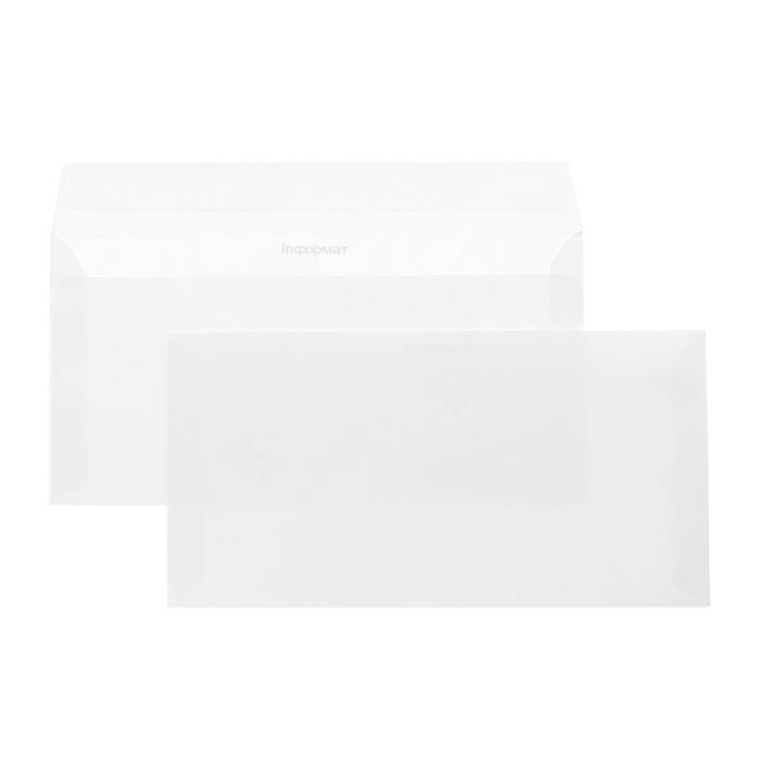 Конверт почтовый Е65 (110x220) чистый, белый, стрип, 80 г/м2 оптом