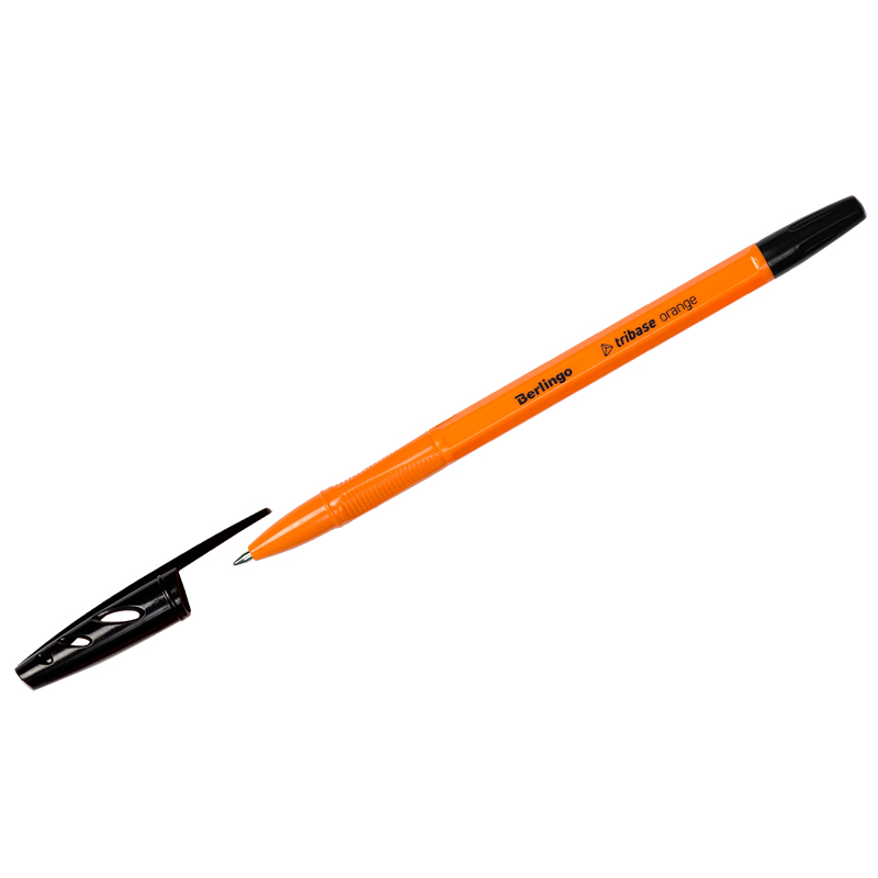 Ручка шариковая Berlingo "Tribase Orange" черная, оптом