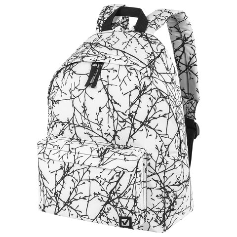 Рюкзак BRAUBERG универсальный, сити-формат, "Twigs on white", 20 литров, 41х32х14 см, 270794 оптом