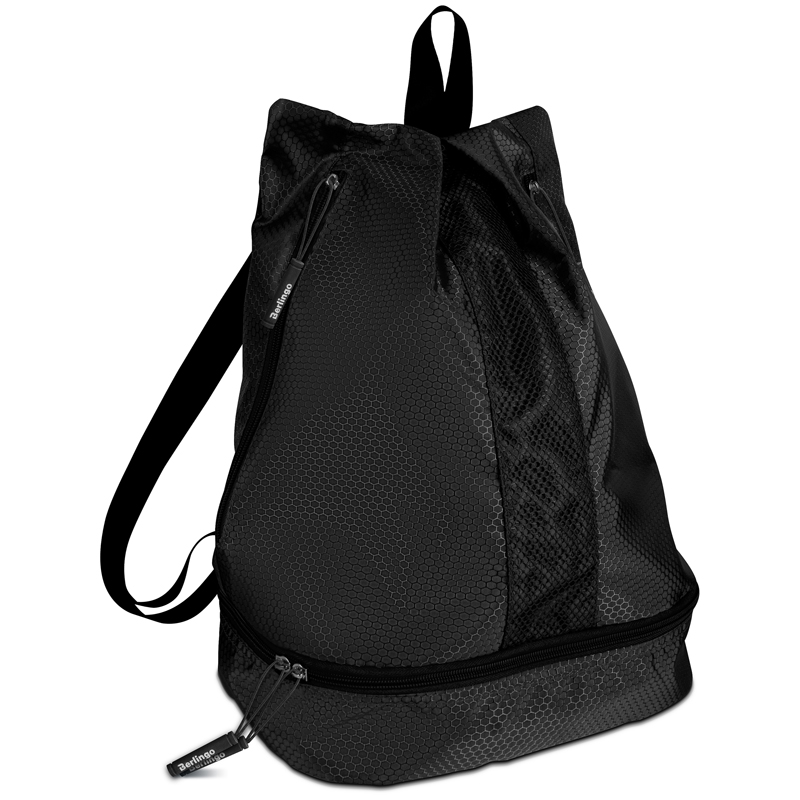 Мешок-сумка 1 отделение Berlingo "Classic black", оптом