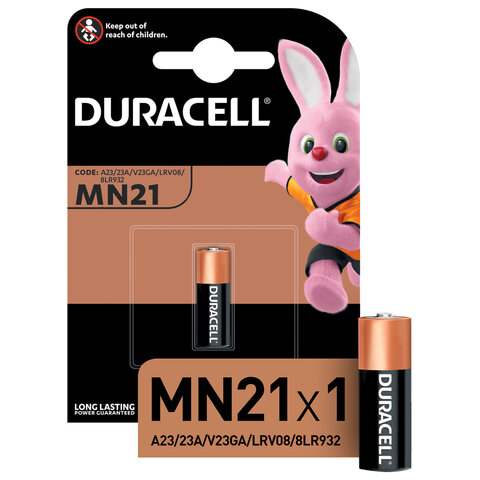 Батарейка DURACELL MN21, Alkaline, 1 шт., в блистере, 12 В, 81488675 оптом