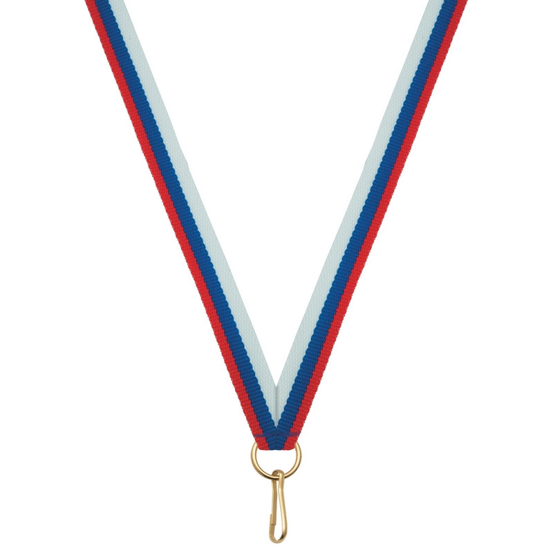 Лента для медалей 10 мм цвет триколор LN5f оптом