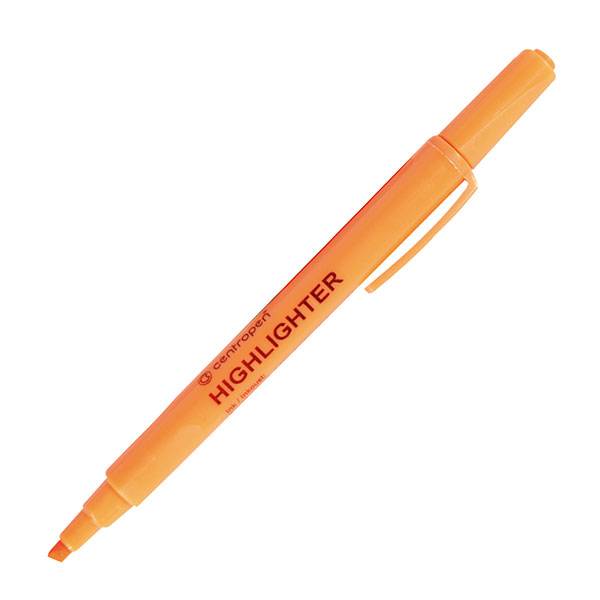 Маркер текстовый CENTROPEN FAX 1-4 мм оранжевый скошенный оптом