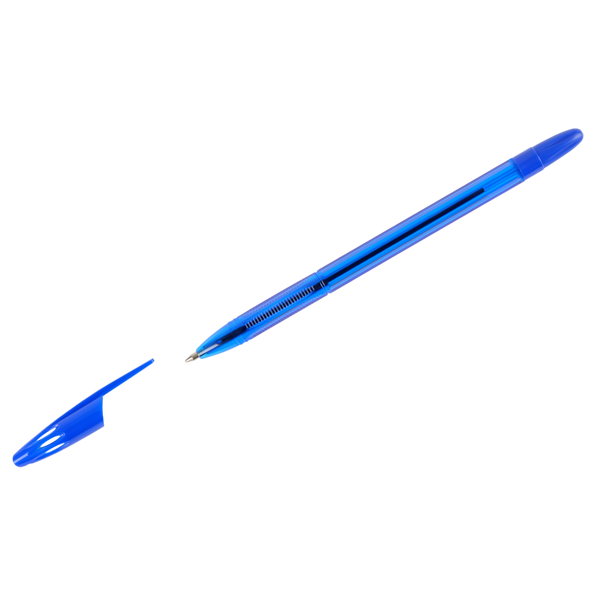 Ручка шариковая СТАММ "555" синяя, 0,7мм, тонирова оптом