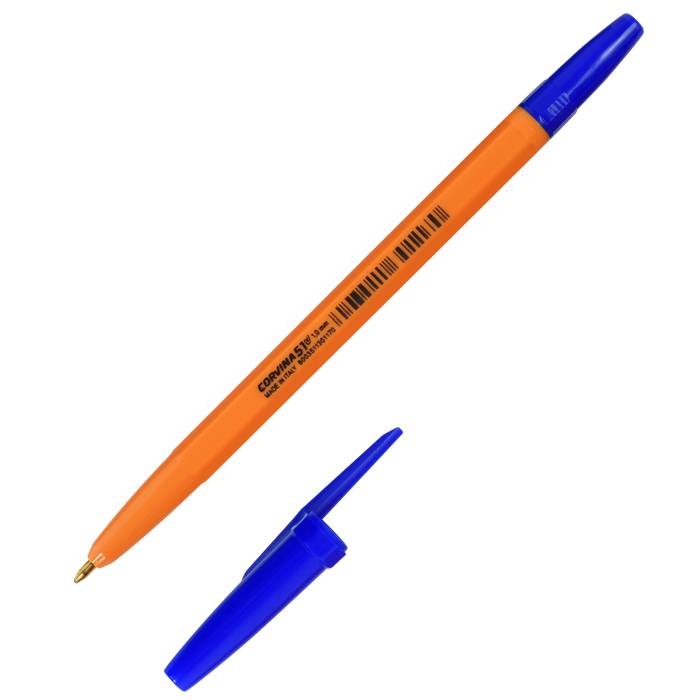 Ручка шариковая CORVINA 51 VINTAGE, 1 мм, синяя, оранжевый шестигранный корпус оптом