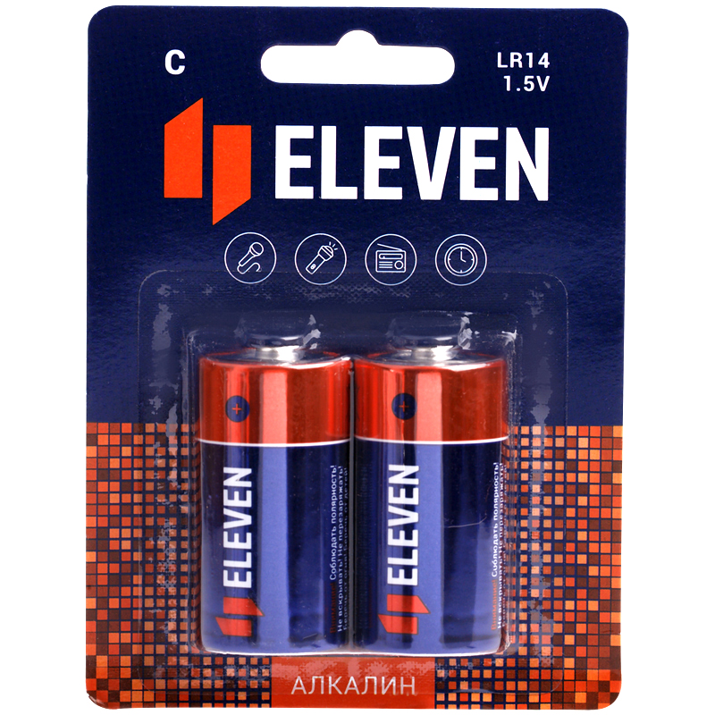 Батарейка Eleven C (LR14) алкалиновая, BC2 оптом