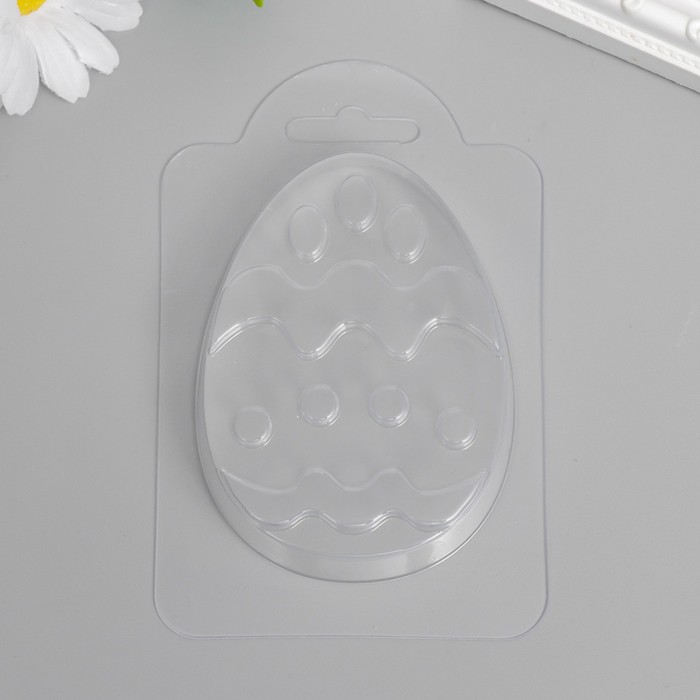 Пластиковая форма "Яйцо с узором №2" 9,5х7 см оптом