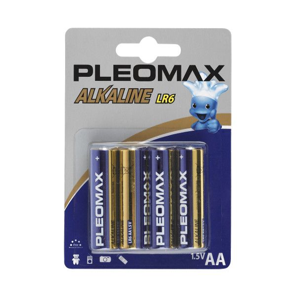 Батарейки PLEOMAX AA алкалин. 1,50 V 4 шт/упак оптом