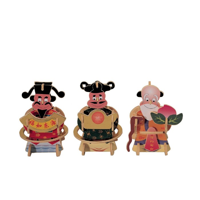 Модель деревянная сборная «Три китайца» оптом
