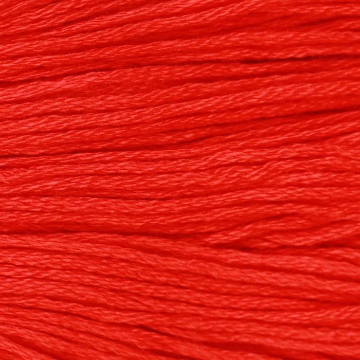 Нитки мулине, 8 ± 1 м, цвет красный №606 оптом