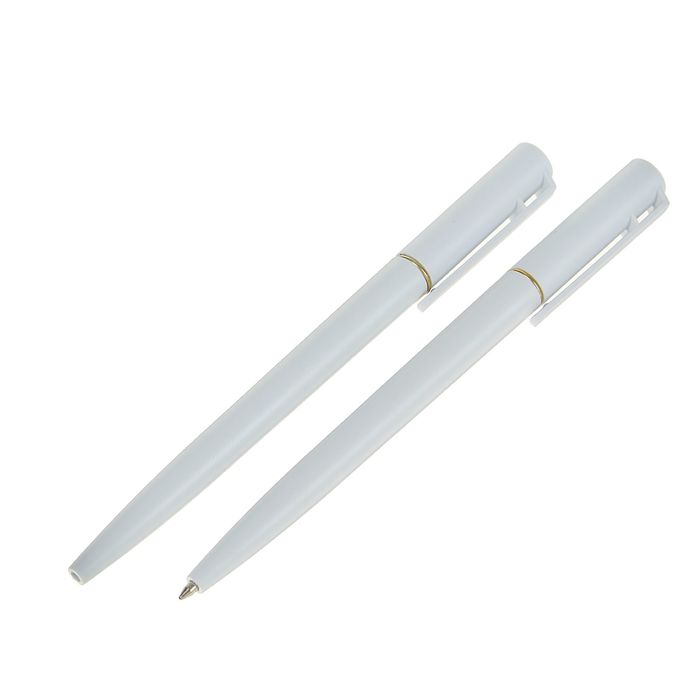 Ручка шариковая поворотная, 0.5 мм, стержень синий, белый корпус оптом