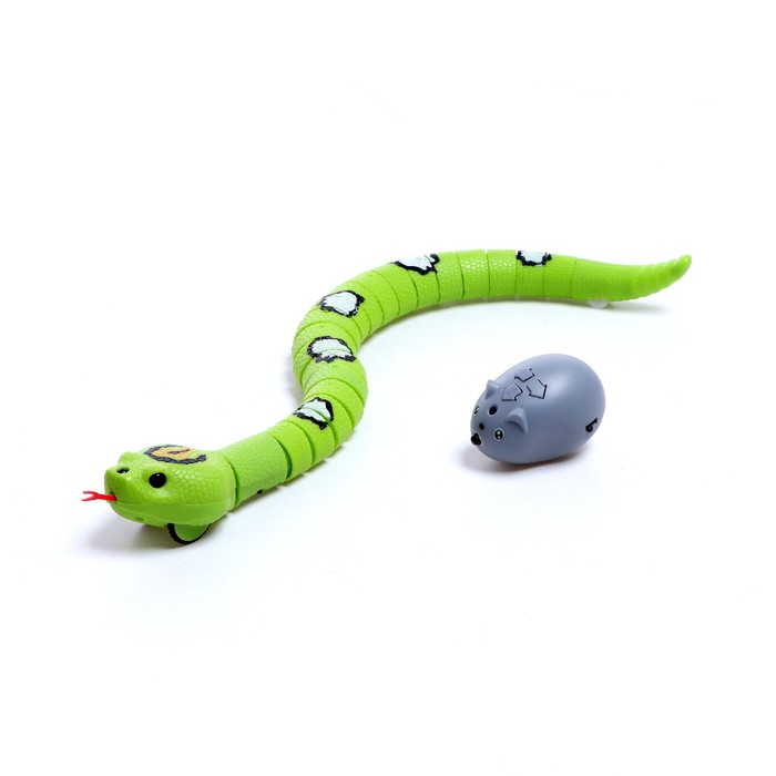 Змея радиоуправляемая «Джунгли», работает от аккумулятора, цвет зеленый оптом