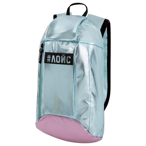 Рюкзак STAFF FASHION AIR компактный, блестящий, "ЛОЙС", бирюзово-розовый, 40х23х11 см, 270302 оптом