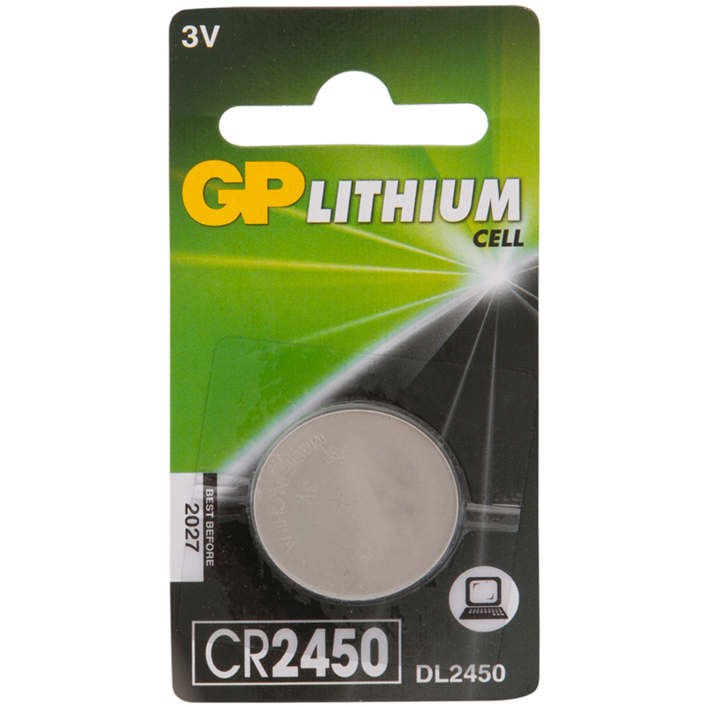 Батарейка GP CR2450 (DL2450) литиевая, BC1 оптом