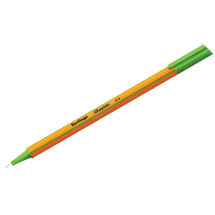 Ручка капиллярная Berlingo Rapido, 0,4 мм, трёхгранная, стержень светло-зелёный оптом