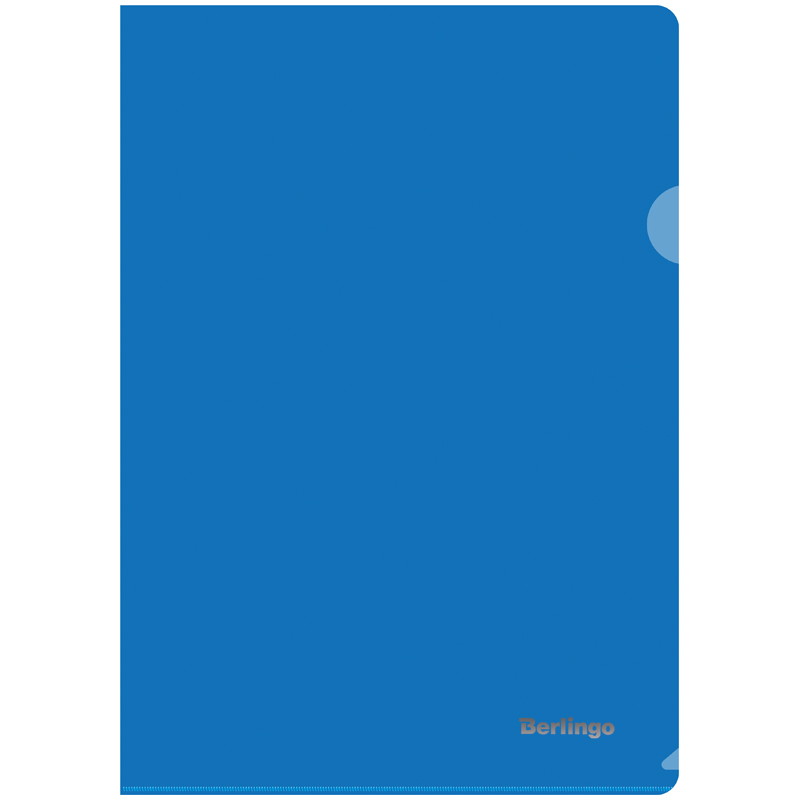 Папка-уголок Berlingo, А4, 180мкм, прозрачная синя оптом
