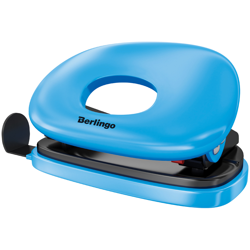 Дырокол Berlingo "Round" 10л., пластиковый, голубо оптом