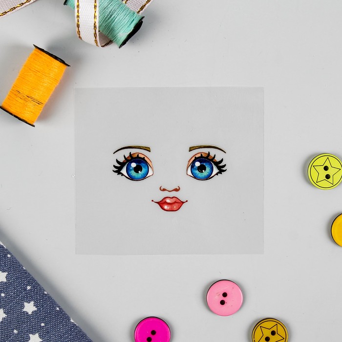 Термонаклейка для декорирования текстильных изделий «Кукла Настя» 6,5х6,3 см оптом