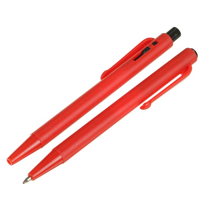 Ручка шариковая, автоматическая, 0.5 мм, Лого, "МИНИ", корпус красный, стержень синий оптом