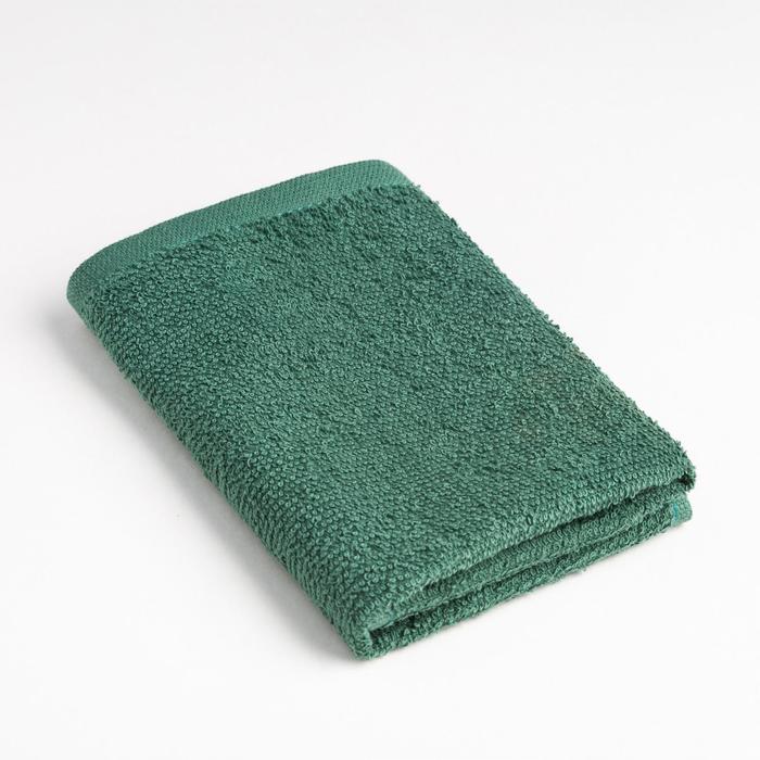 Полотенце махровое Экономь и Я 30х30 см, темно-зеленый, 100% хл оптом