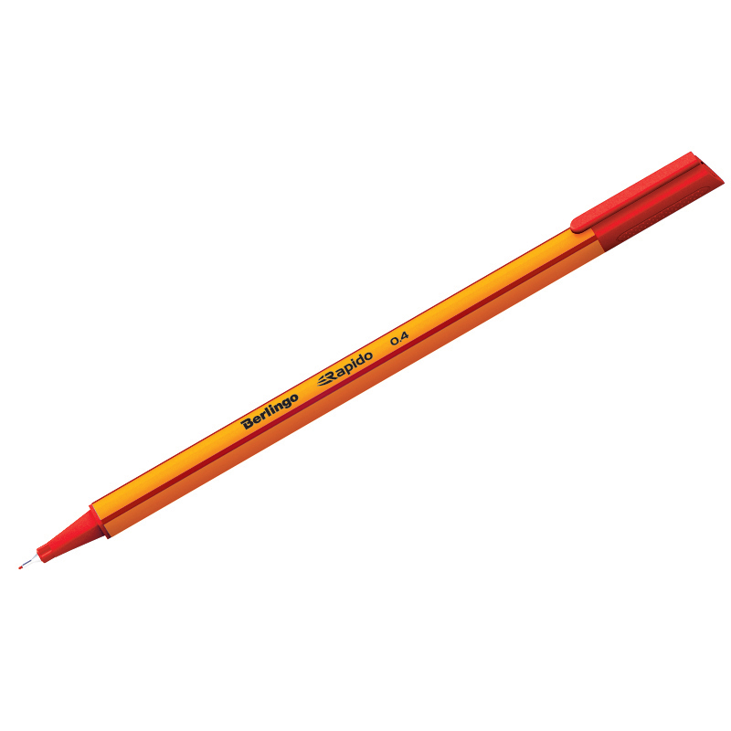 Ручка капиллярная Berlingo "Rapido" красная, 0,4мм оптом