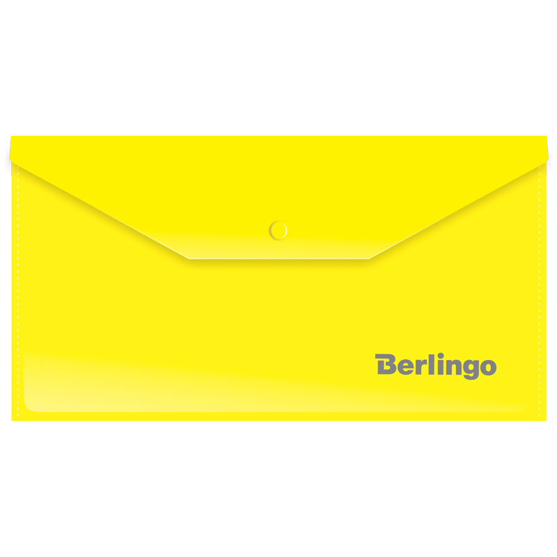 Папка-конверт на кнопке Berlingo, С6, 180мкм, желт оптом