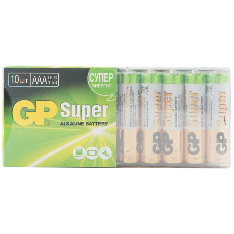 Батарейка GP Super AAA (LR03) 24A алкалиновая, SB1 оптом