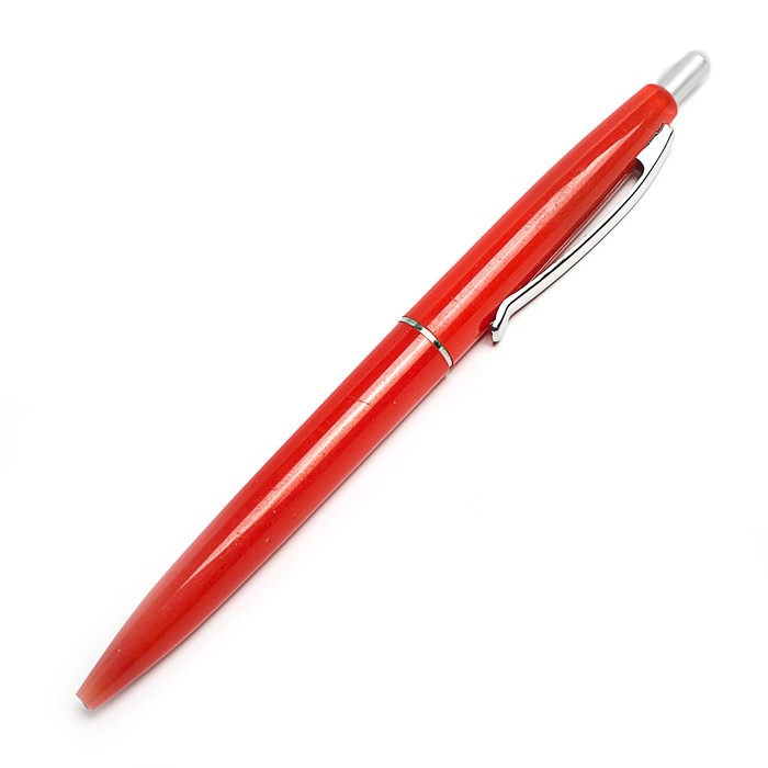 Ручка шариковая автоматическая, 0.5 мм, под логотип, стержень синий, красный корпус оптом