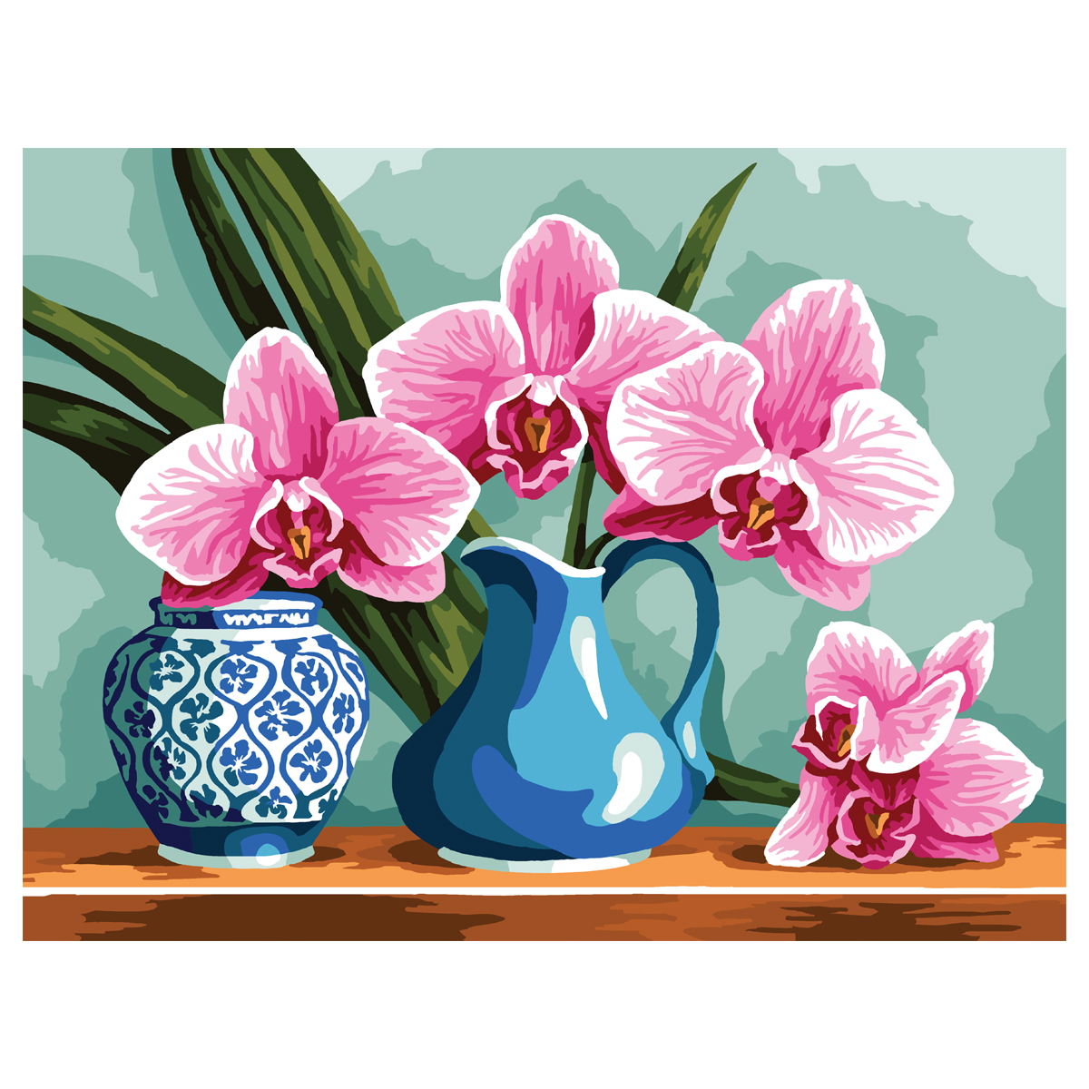 Картина по номерам на холсте ТРИ СОВЫ "Ветка орхид оптом
