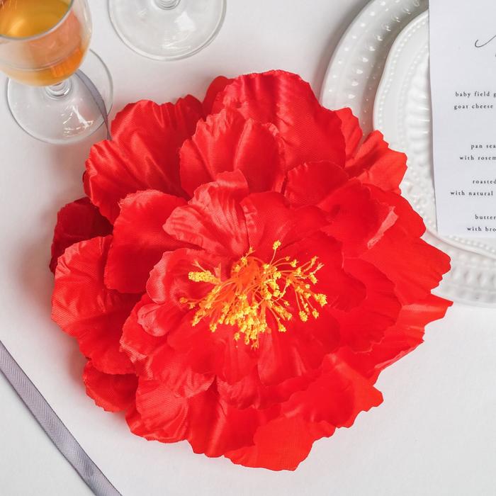 Красный цветок для свадебного декора, 30,5 х 23 х 1,8 см оптом