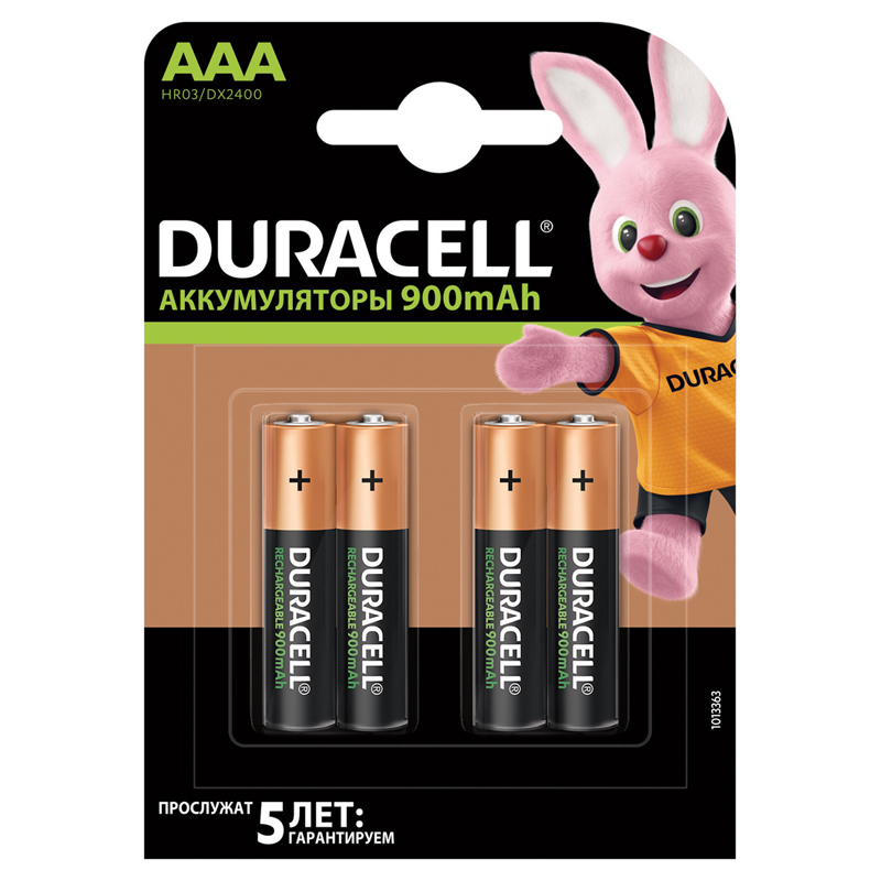Аккумулятор Duracell AAA (HR03) 900mAh 4BL оптом