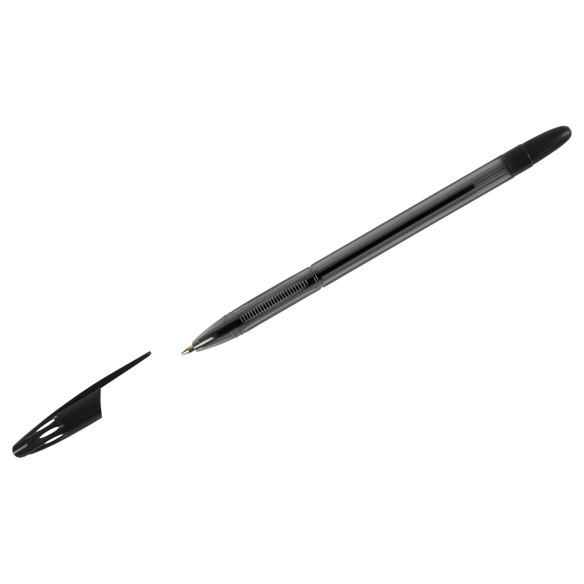 Ручка шариковая СТАММ "555" черная, 0,7мм, тониров оптом